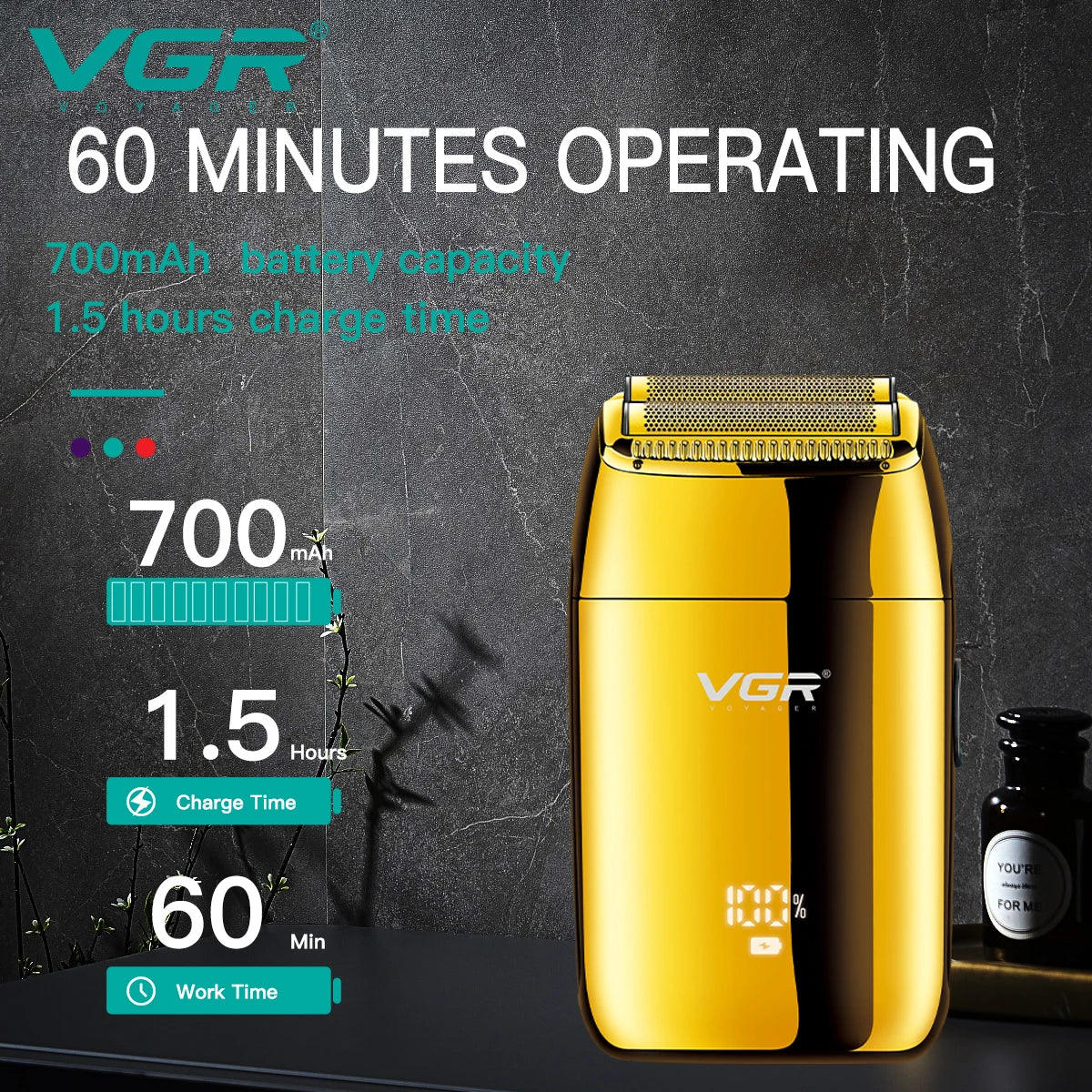 VGR Shaver Professional Beard Trimmer Electric Shaving Machine