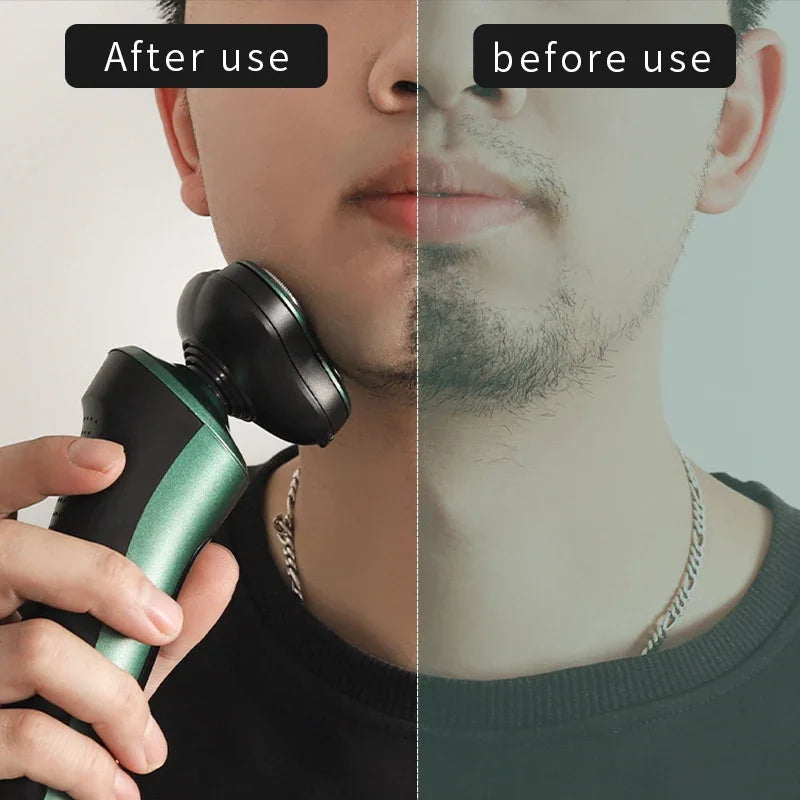 New Smart Electric Shaver LCD Digital Display Three-head Floating Razor