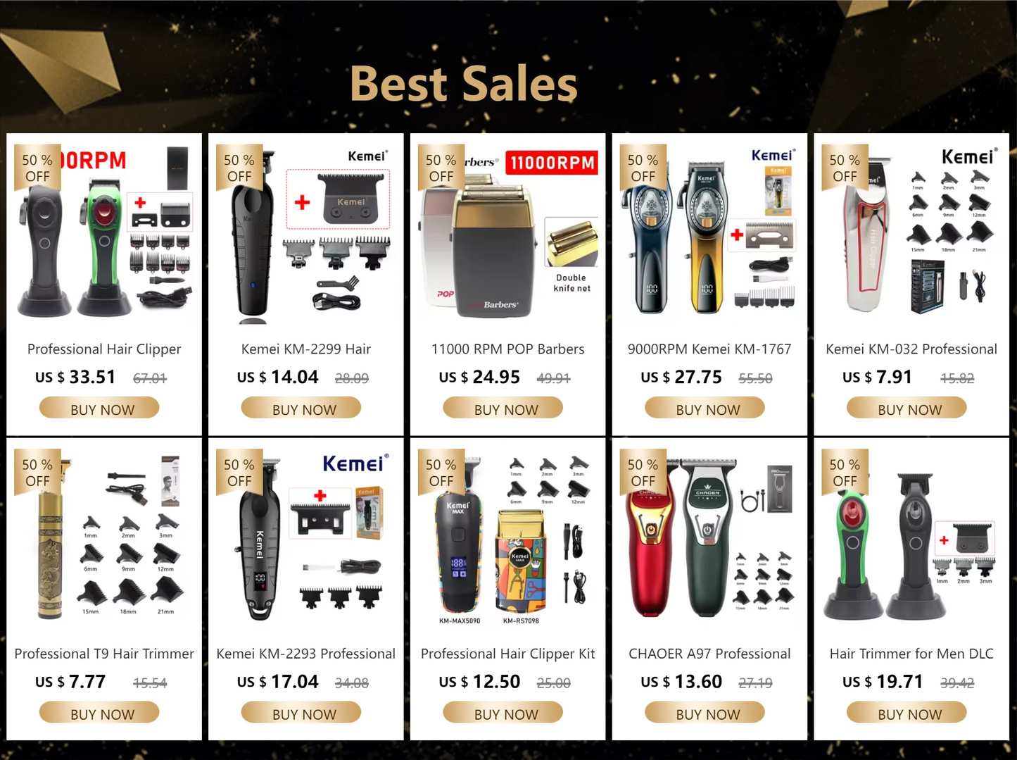 Kemei 2361 10000RPM Professional Men's Hair Clipper Magnetic Machine