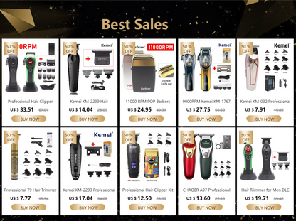 Kemei 2361 10000RPM Professional Men's Hair Clipper Magnetic Machine