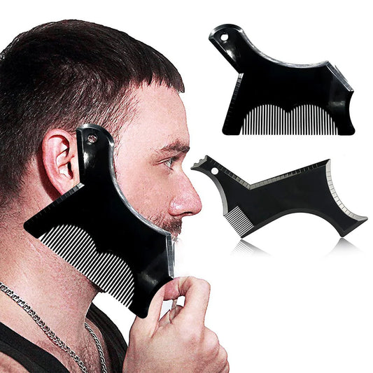 Beard Template Men Lines Symmetry Shaping Styling Stencil