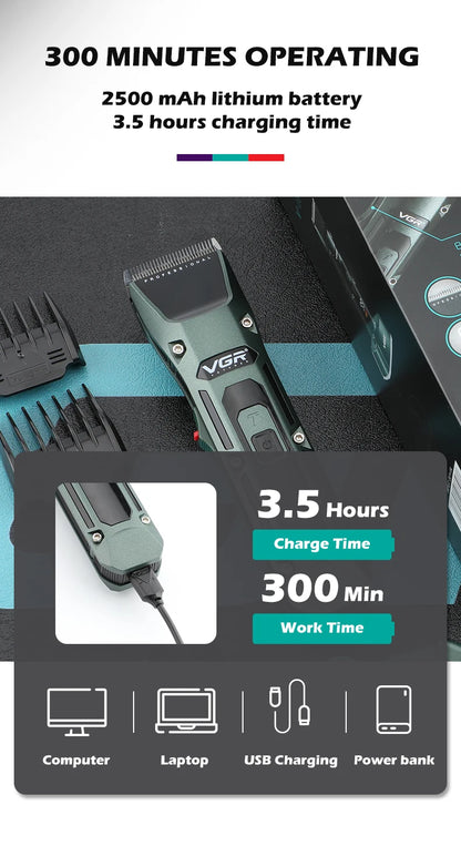 VGR V-696 New metal Popular Salon Barber Hair Cut for Men