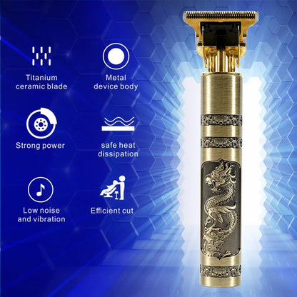 Professional Hair Trimmer Gold Clipper For Men Beard Trimmer