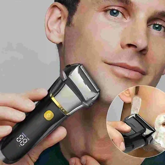 Electric Razor for Men Wet & Dry Foil Shaver with 3-Blade Shaver