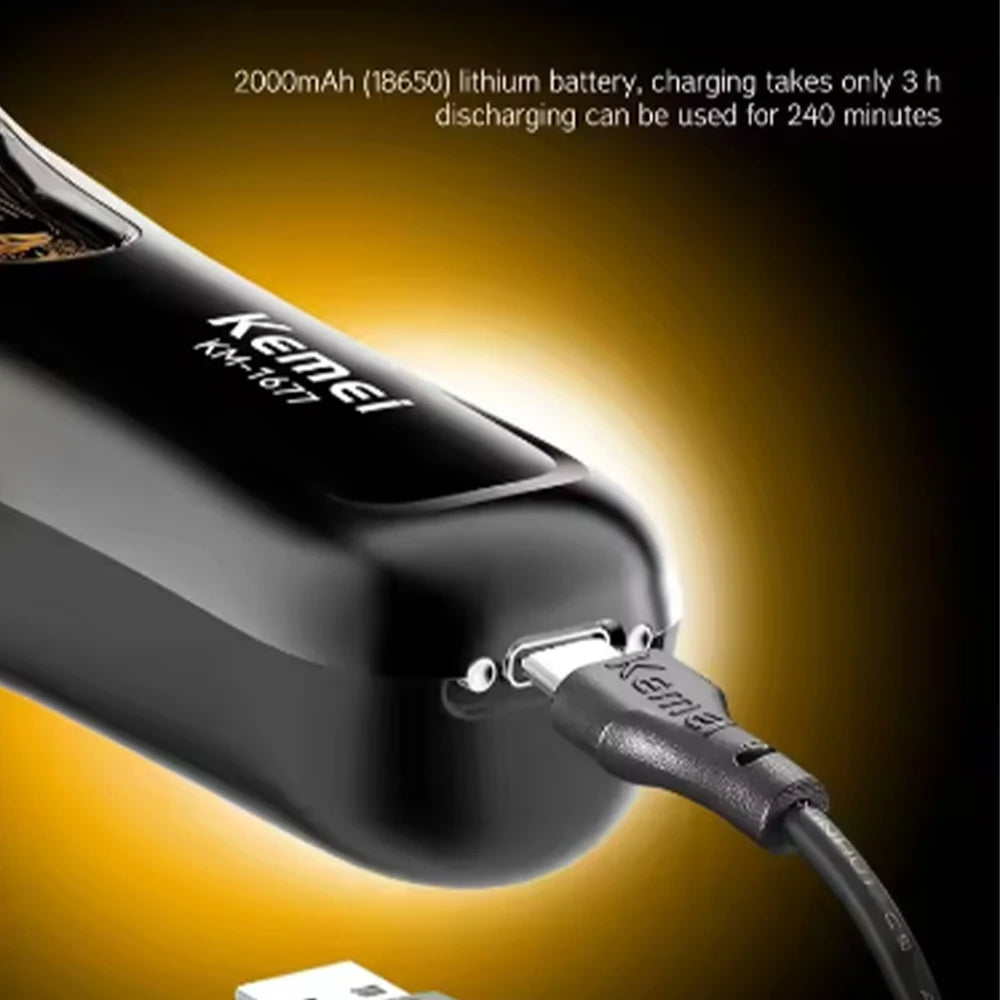 Kemei Hair Clippers Smart Digital Display Hair Clipper KM-1677