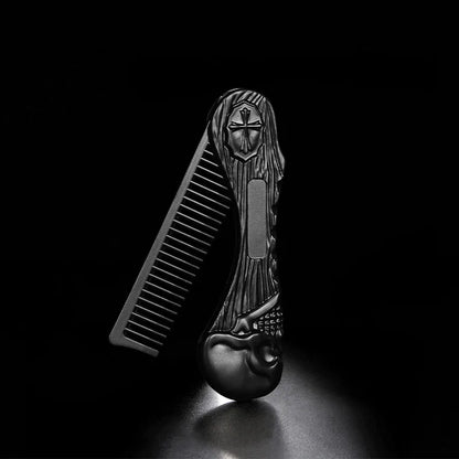 Professional Salon Beard Comb Zinc Alloy Mustache Comb