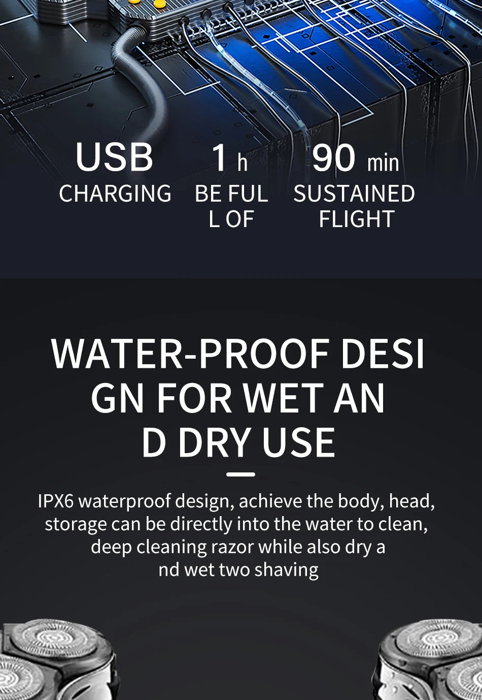 VGR 318 Shaver Electric Razor Professional Shaving Machine for Men