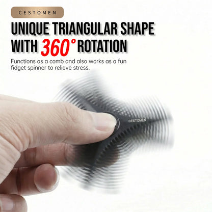 1Pc New Mini Triangular Fidget Rotate Combs Wide Fine Tooth