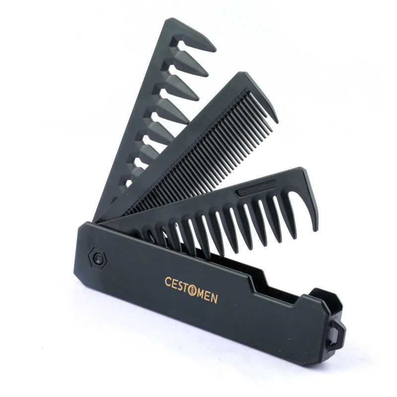 Double/Triple Tooth Portable Folding Hair Comb