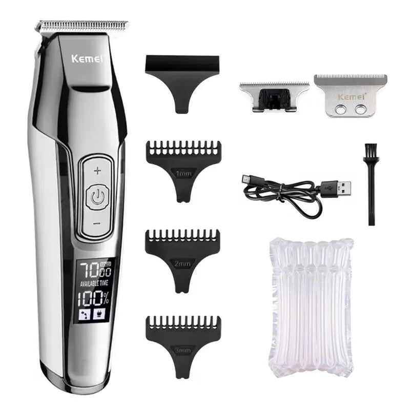 Kemei KM-5027 Original Electric Hair Clipper LCD Display