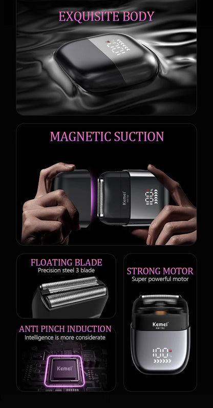 Kemei Electric Shaver Mini Portable Shaver Electric Razor for Men