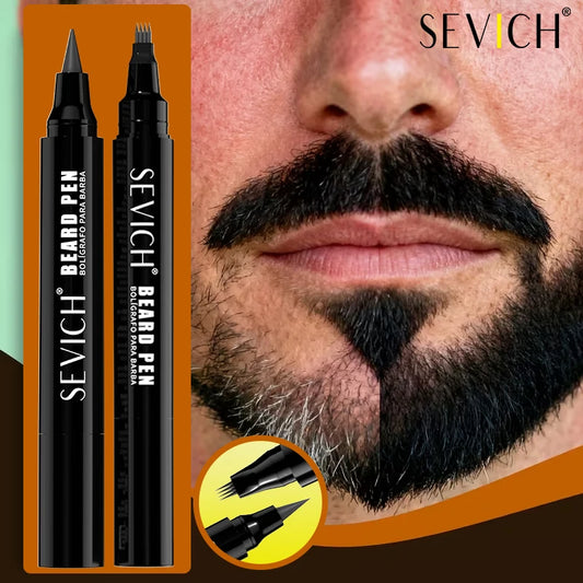 Double-headed Beard Filling Pen Black/Brown Waterproof