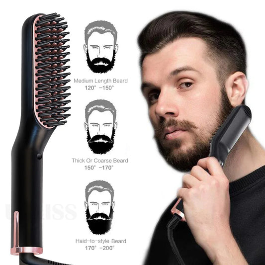 Men's Electric Beard Straightener Negative Ion Styler