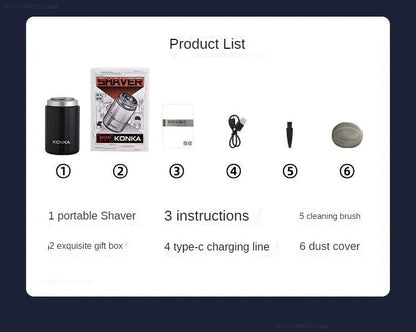 KONKA Mini Portable Electric Shaver Mini Portable Waterproof Shaver