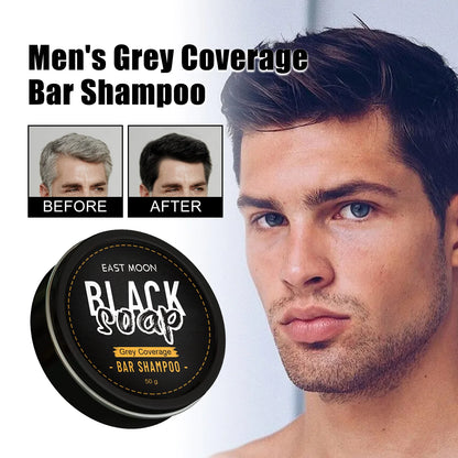 Men's Black Hair Soap Hair Darkening Soap Shampoo