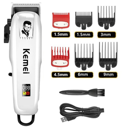 Kemei Electric Hair Clipper Hair Cutting machine Wireless Trimmer