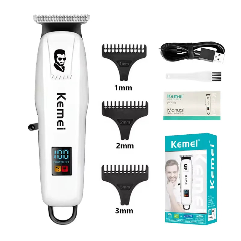 Kemei KM-PG809A KM-PG232 LCD USB Charging Hair Clipper