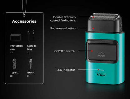 VGR Professional Shaver 9000 RPM Super Power Electric Shaver V-307