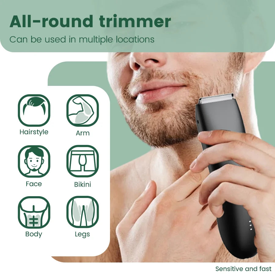 Men's Electric Groin & Body Shaver Trimmer