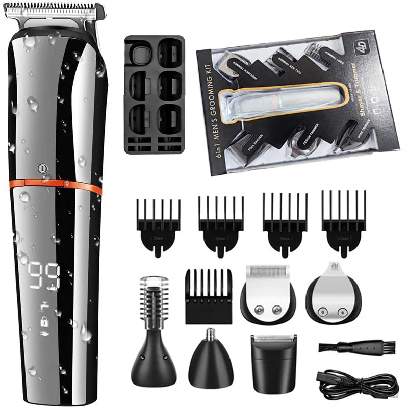 All In One Beard Hair Trimmer For Men Grooming Kit