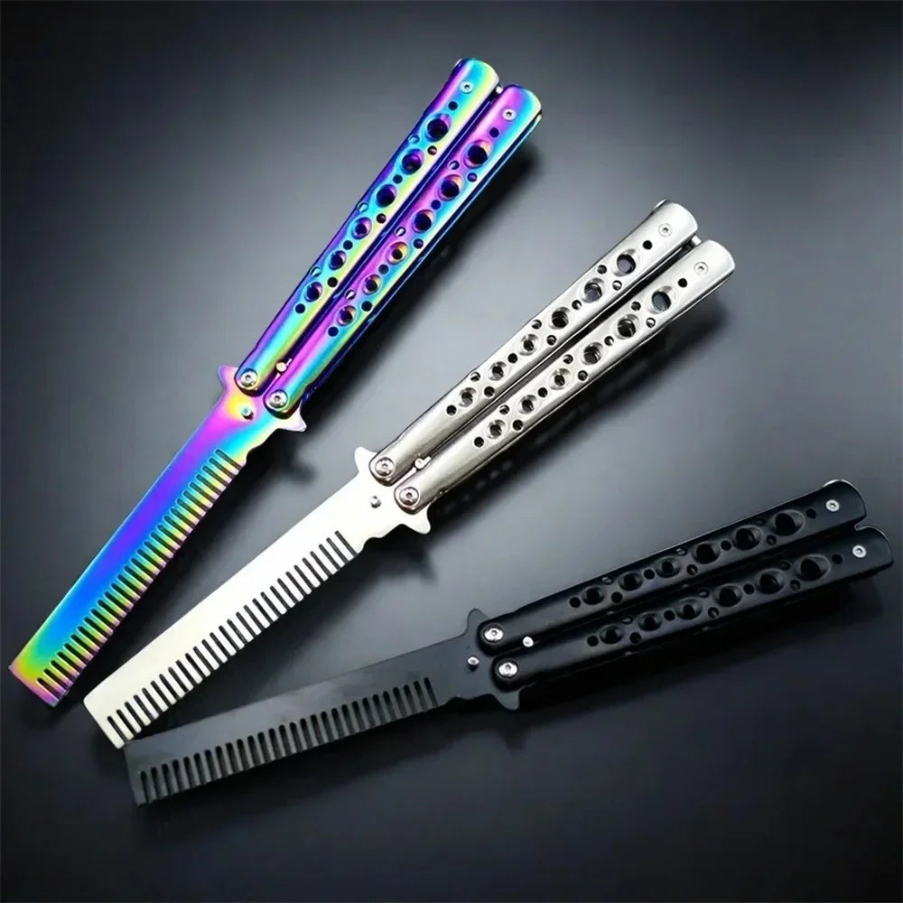 Foldable Comb Stainless Steel Butterfly Comb Multifunctional