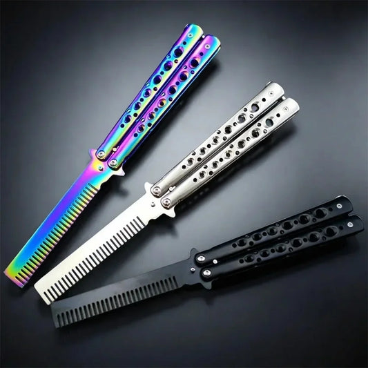 Foldable Comb Stainless Steel Butterfly Comb Multifunctional