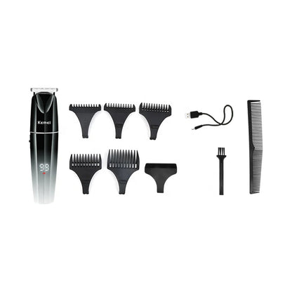 Kemei Cordless Hair Trimmer Professional Ceramic T Blade Clipper