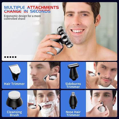Electric Shaver 7D Floating Cutter Head Base Portable Trimmer