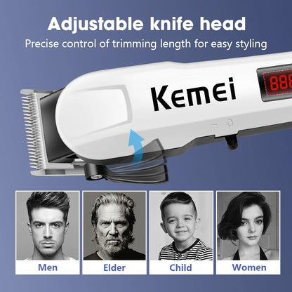 Kemei-809A Professional Hair Trimmer Adjustable Electric Clipper
