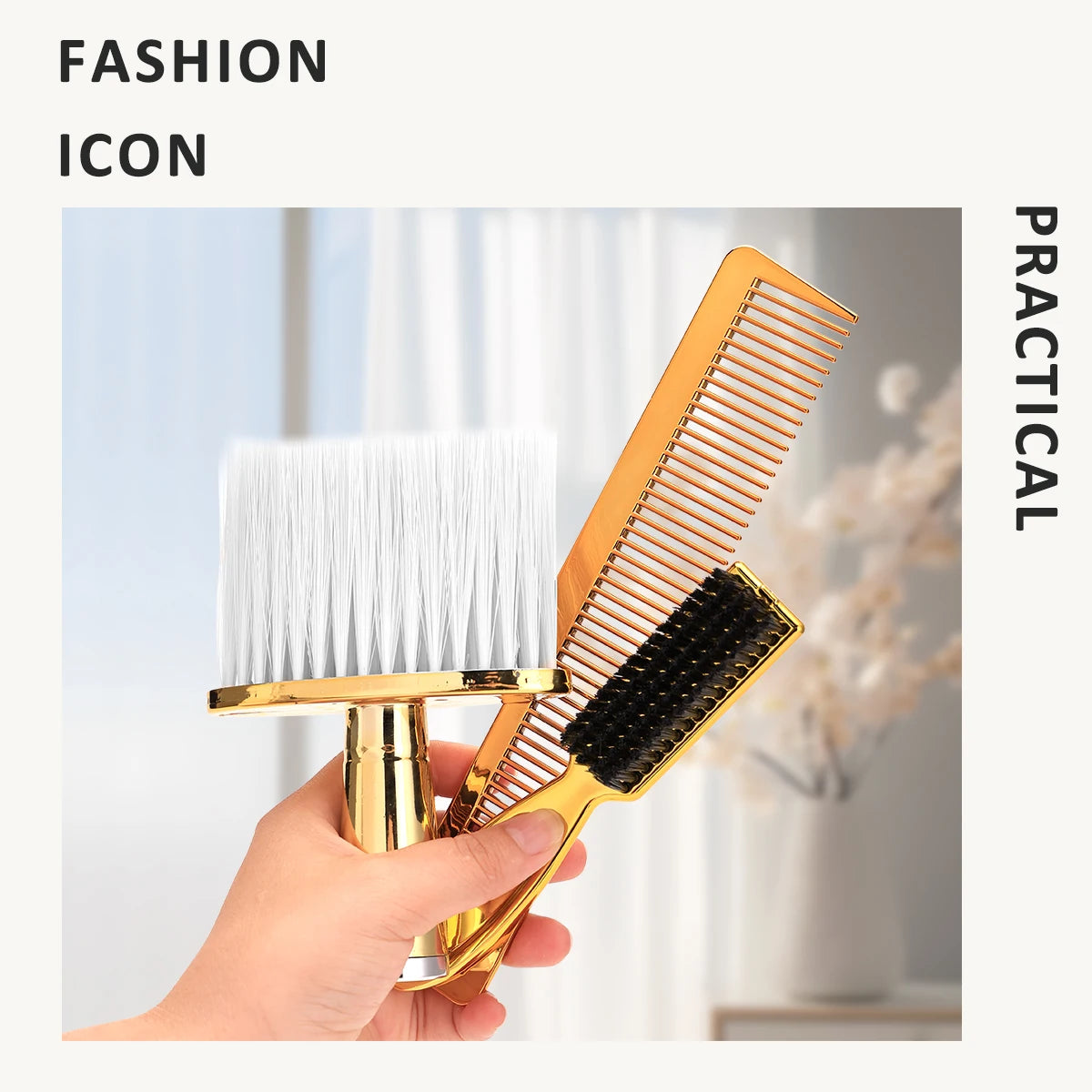 Professional Barber Kit: Neck Duster Beard Brush