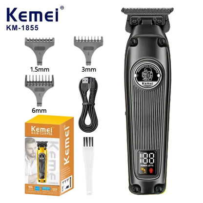 Kemei Multi-Purpose Haircut LCD Display km-1855 Hair Clippers