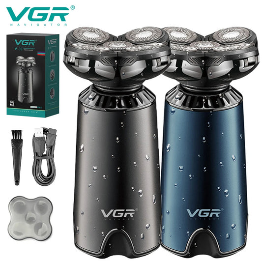 VGR Intelligent Waterproof Barber Electric shaver Men's Beard