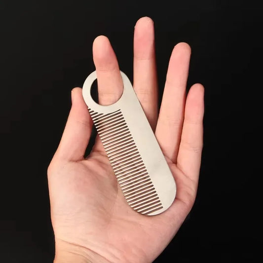 Stainless Steel Men's Beard Comb Portable Mini Oil