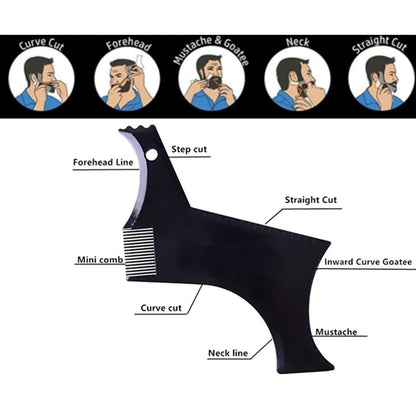 Men's Beard Comb Template Clear Ruler Styling Tool
