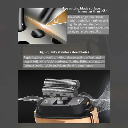 Kemei Tx1 Rechargeable Metal Housing Razor Shaving Machine