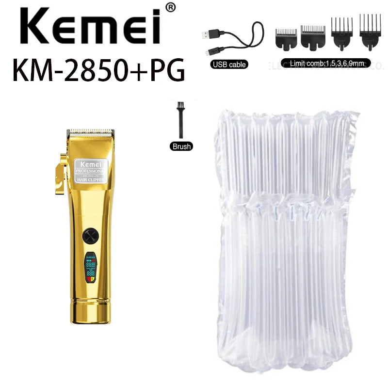 Kemei KM-2850+PG 2023 new metal electric hair clipper