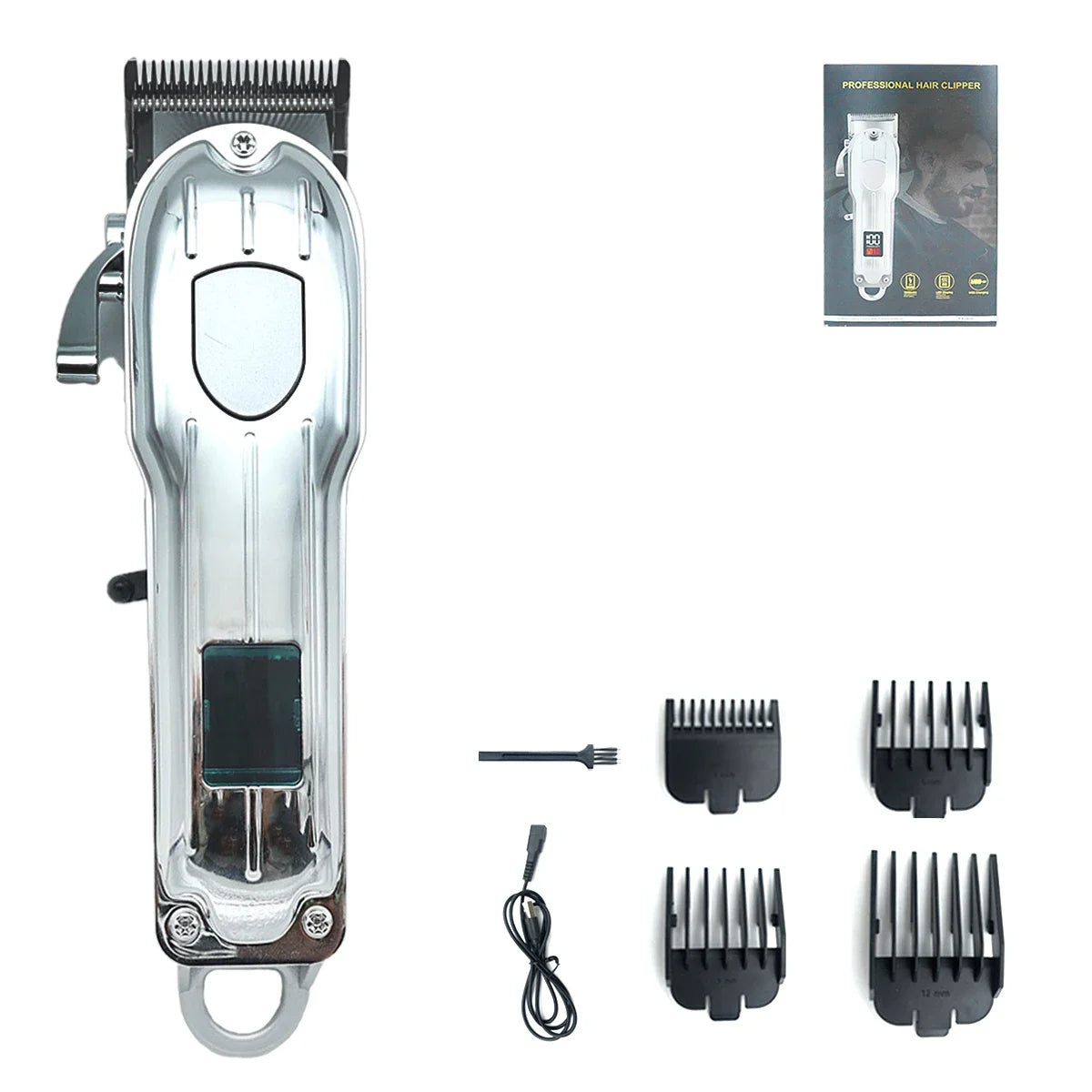 Professional Hair Clipper for Men 10W High Power LED Display