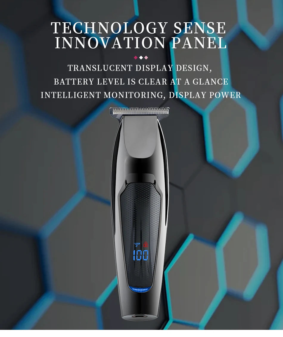 VGR Hair Trimmer Professional Hair Clipper LED Display V-070