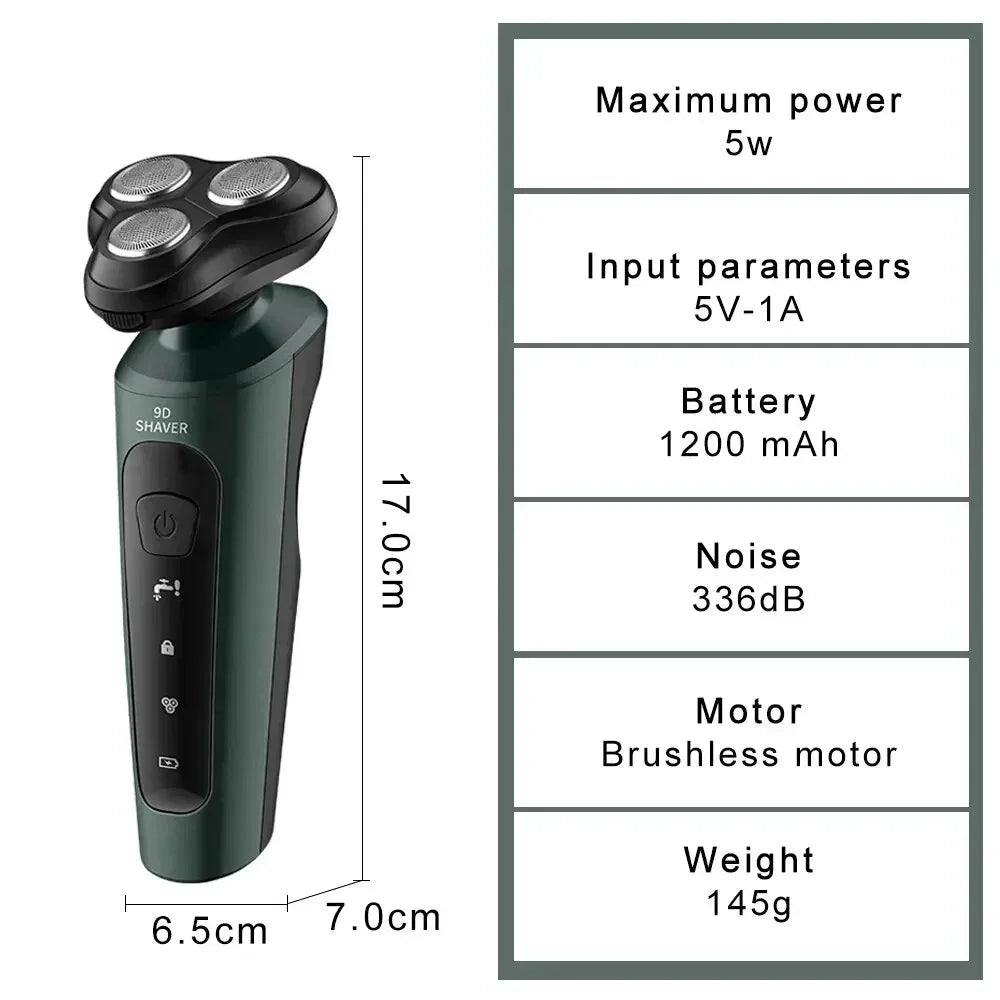 Electric Razor For Men Intelligent Wet Dry Beard Shaving Trimmer