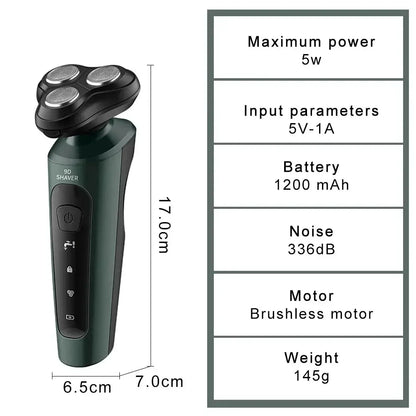 Electric Razor For Men Intelligent Wet Dry Beard Shaving Trimmer