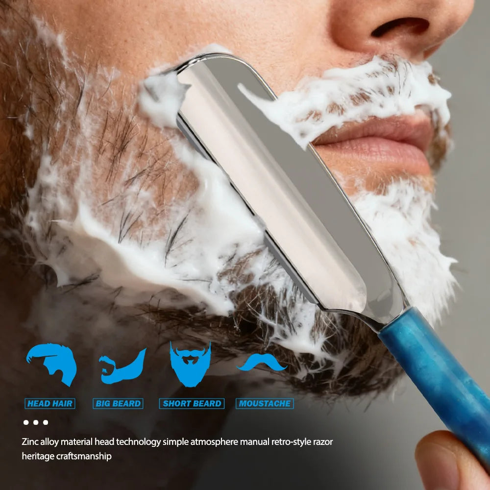 1Pc New Pro Wood Handle Baber Straight Razor Beard Shaving