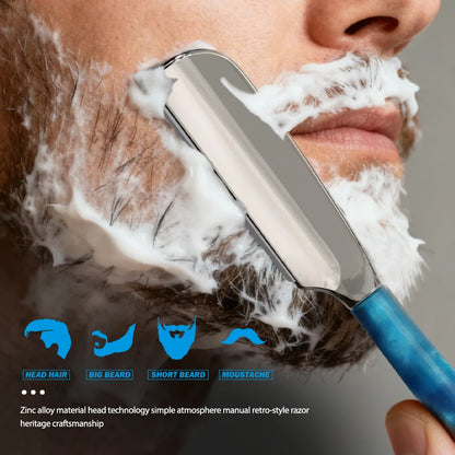 1Pc New Pro Wood Handle Baber Straight Razor Beard Shaving