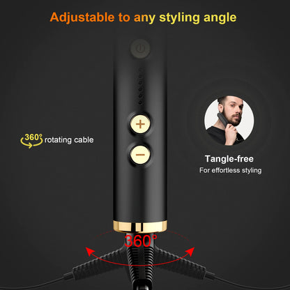 Beard Hair Straightening Brush Hot Heated Comb Men Beard