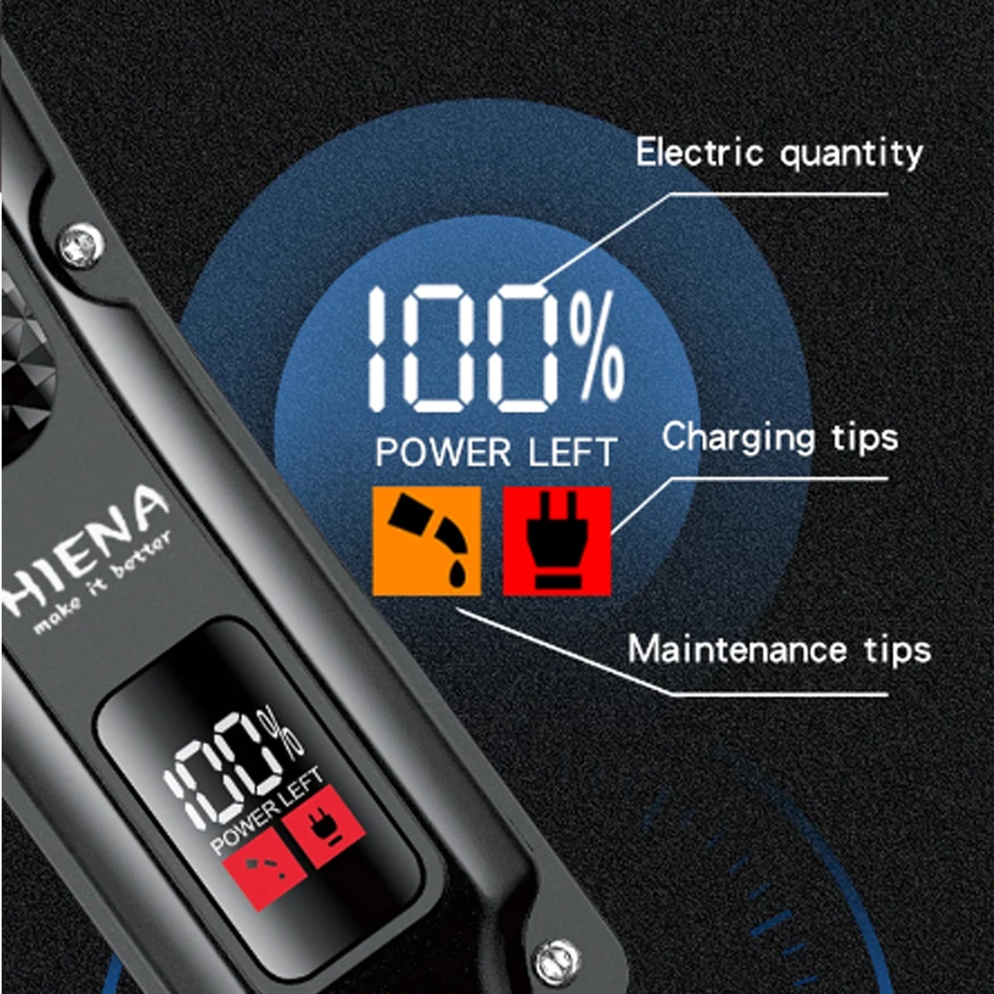 hiena Hair Clipper Barber Professional Cordless Trimmer HYN-212