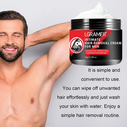 Men'S Painless Hair Removal Cream Mild Non Irritating Hair Removal