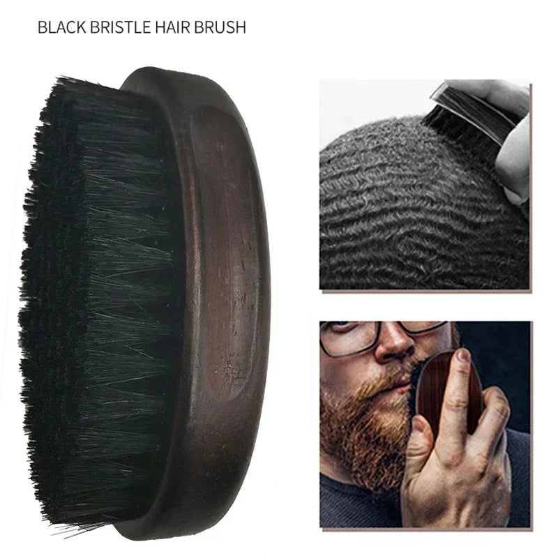Fur Boar Hair Brush Men Bristle Wild Natural Beard Brush