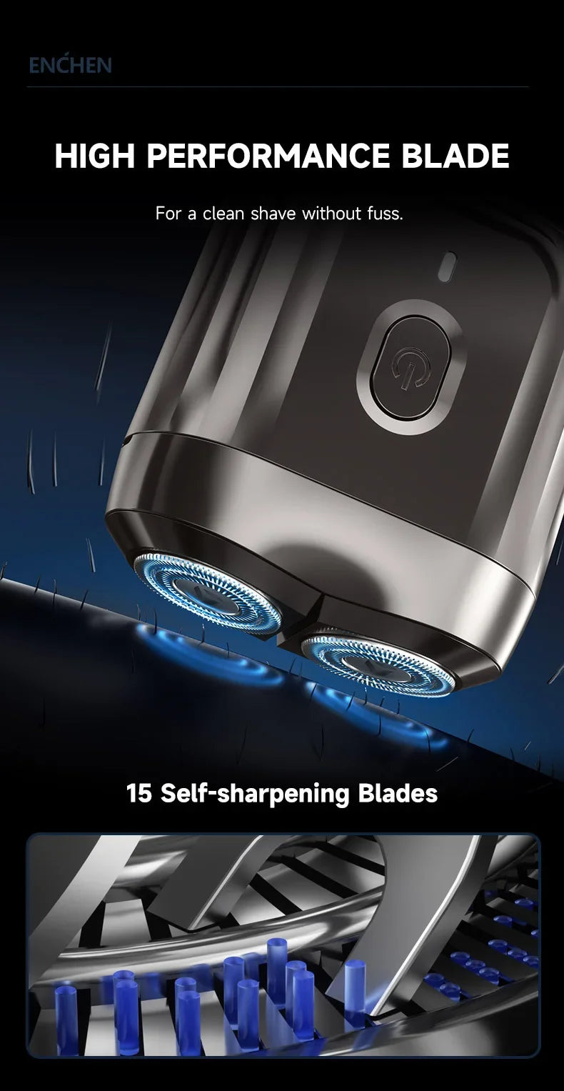 ENCHEN Beard Trimmer Mini Shaver Professional 2D Face Razor