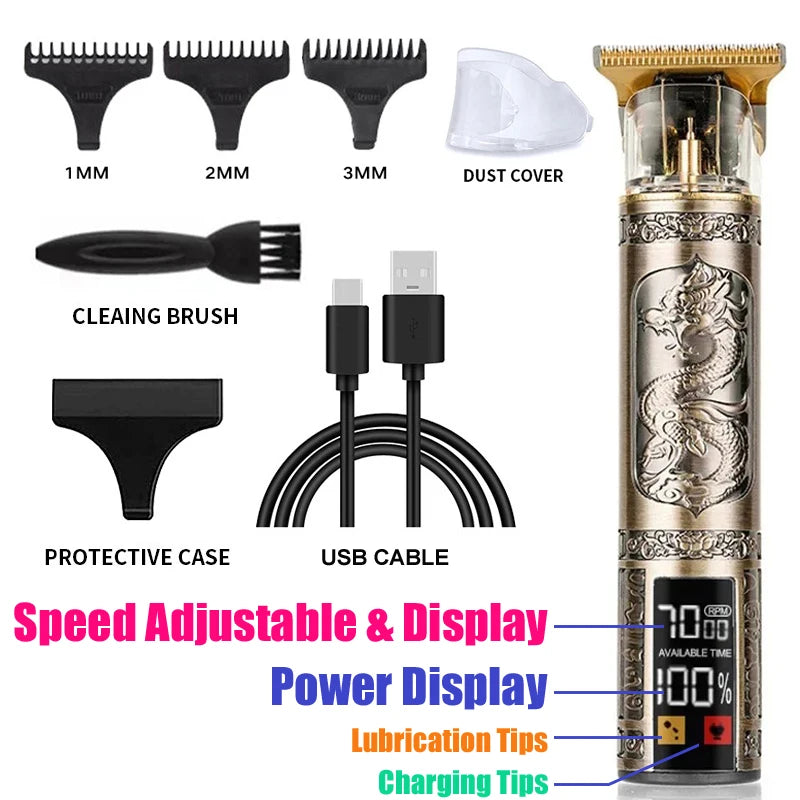 Electric Rechargeable Vintage T9 Man Shaver Trimmer
