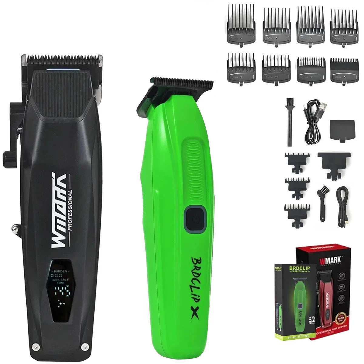 Professional electric hair clipper barbers 3PC set