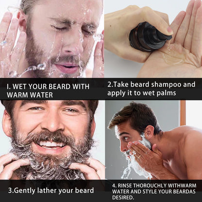Beard Cleansing Shampoo Softens Beard Deep Cleansing